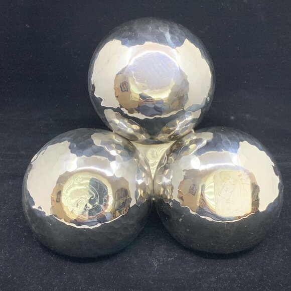 Mary Jurek Knotted Handle Helyx Three Bowl Snack Set Stainless Vintage MCM - Picture 4 of 6